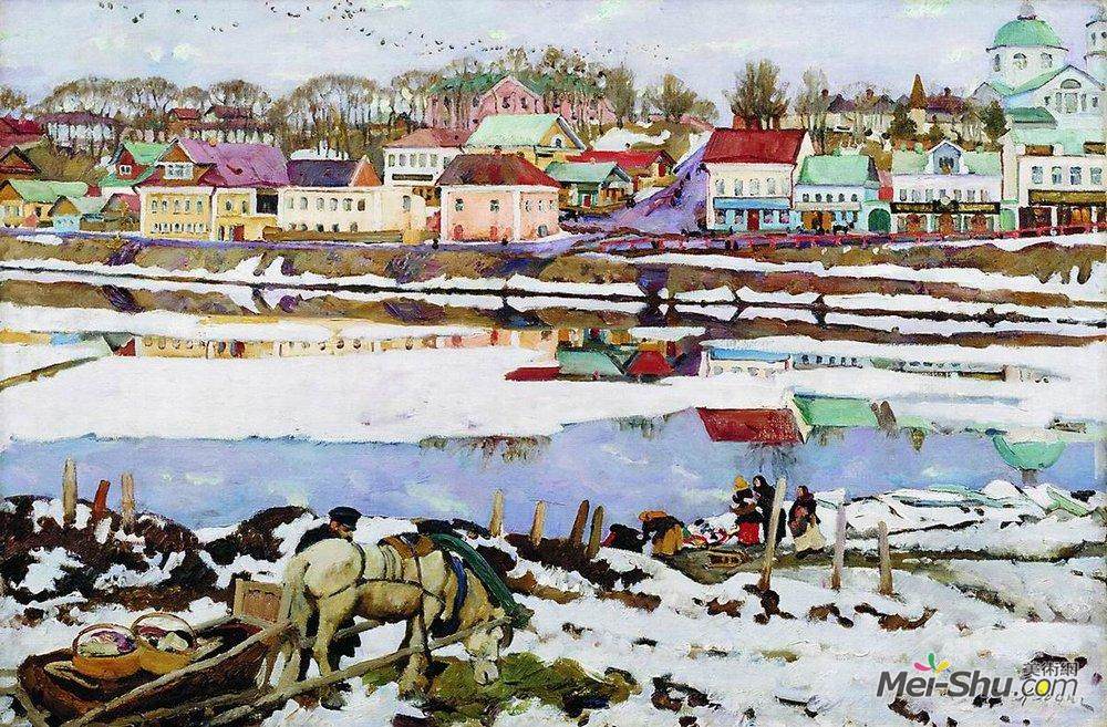 康斯坦丁·由安(Konstantin Yuon)高清作品《托尔扎克》