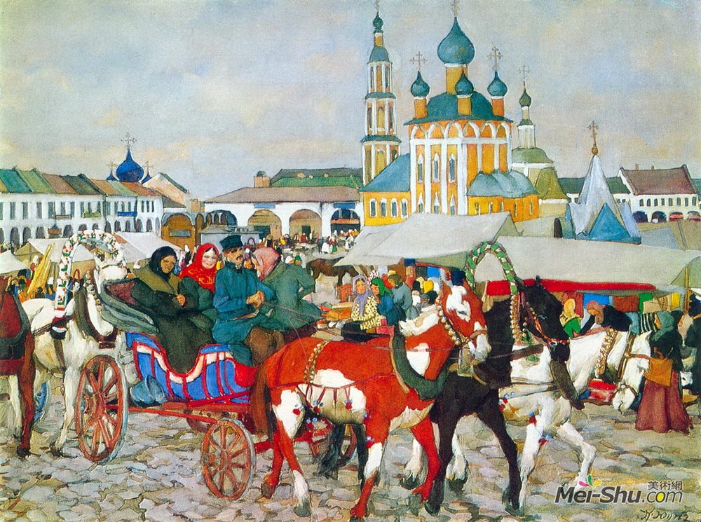 康斯坦丁·由安(Konstantin Yuon)高清作品《乌格利奇三重》