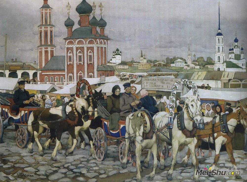 康斯坦丁·由安(Konstantin Yuon)高清作品《乌格利奇三重》