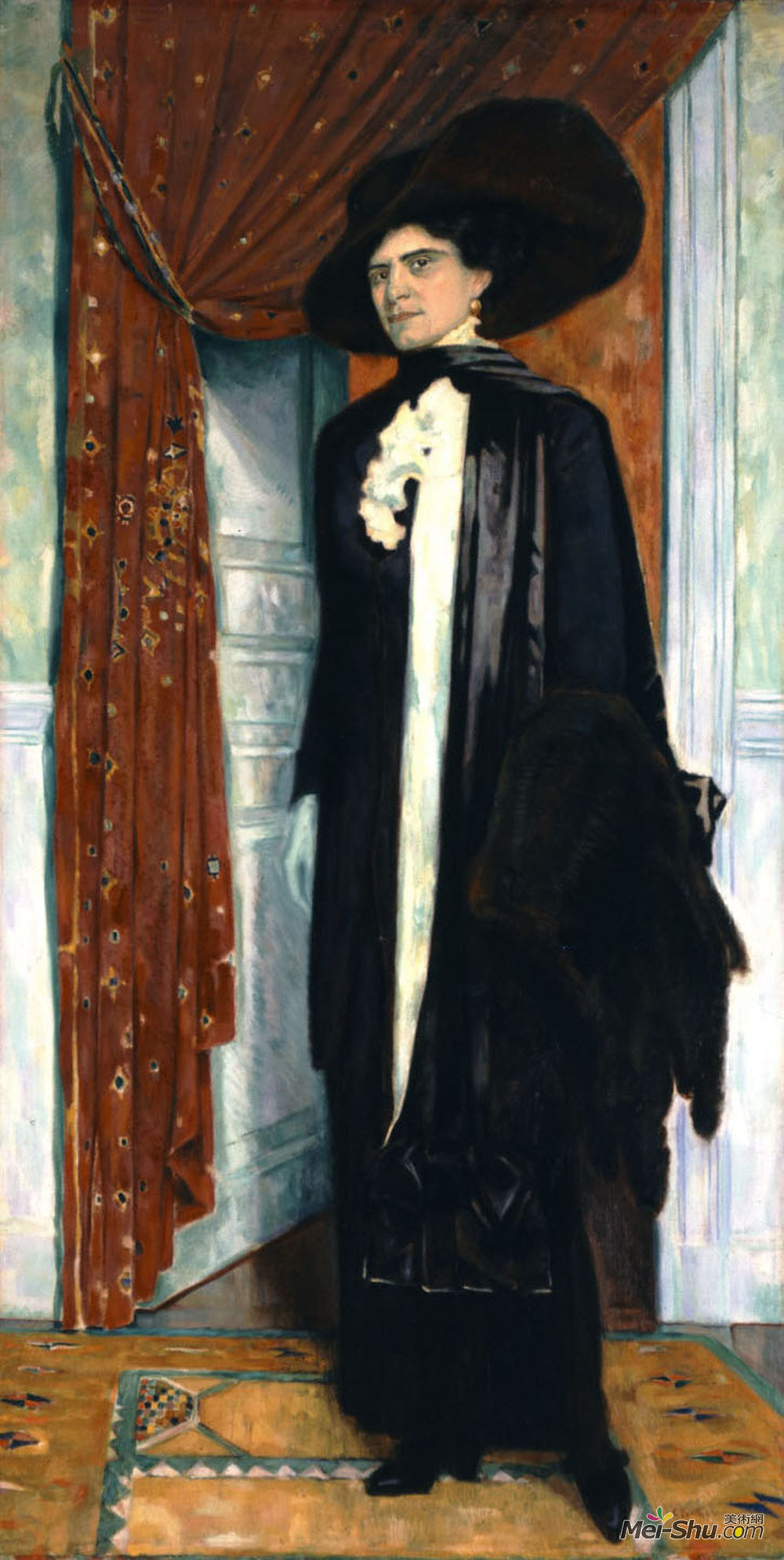 科斯坦蒂诺斯·帕西尼斯(Konstantinos Parthenis)高清作品《Portrait of  Julia Parthenis》