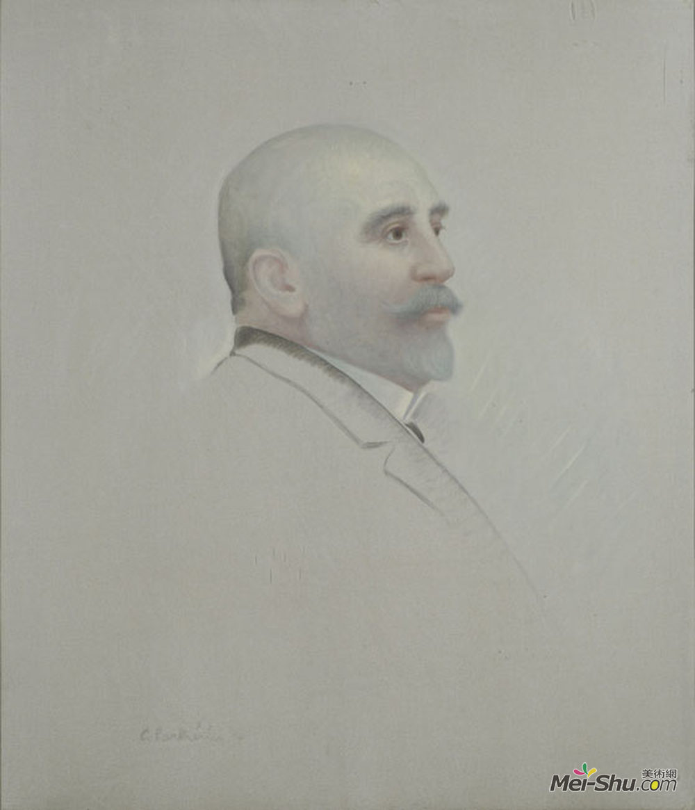 科斯坦蒂诺斯·帕西尼斯(Konstantinos Parthenis)高清作品《Portrait of P. Papathanasiou》