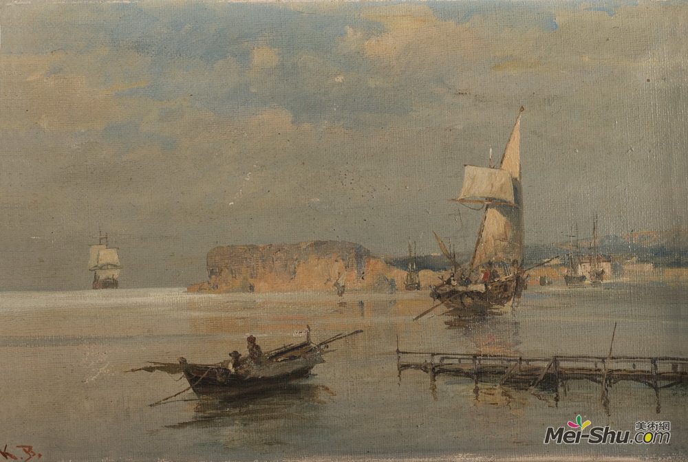 康斯坦丁·沃拉纳基思(Konstantinos Volanakis)高清作品《港口船舶》