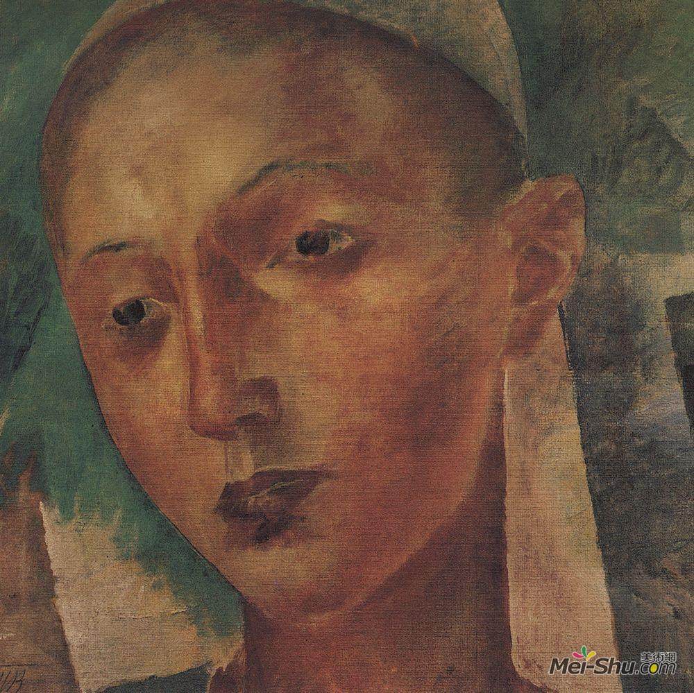 库兹马·彼得罗夫(Kuzma Petrov-Vodkin)高清作品《乌兹别克男孩》