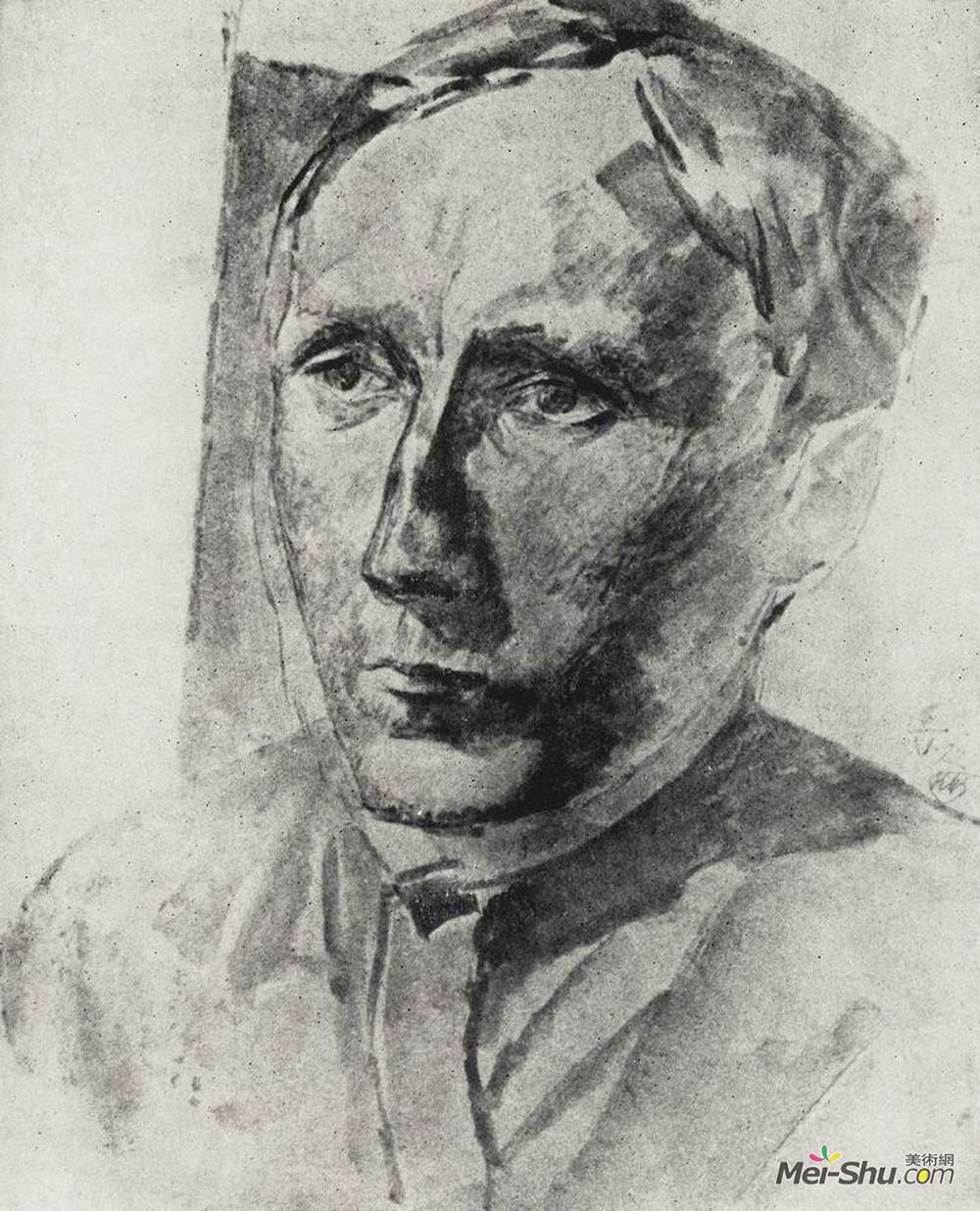 库兹马·彼得罗夫(Kuzma Petrov-Vodkin)高清作品《Portrait of Professor Beloborodov》