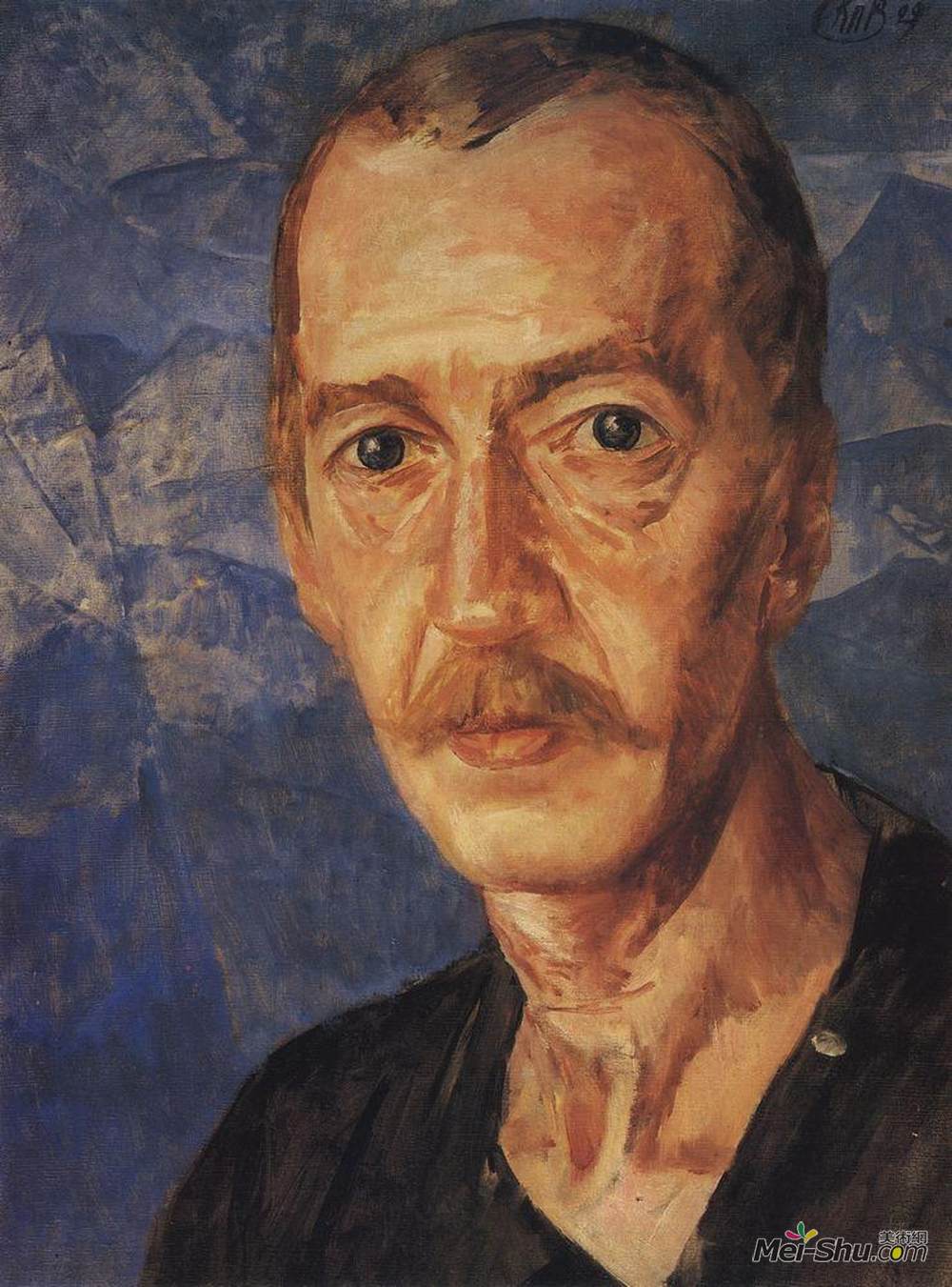 库兹马·彼得罗夫(Kuzma Petrov-Vodkin)高清作品《Portrait S.D. Mstislavsky》