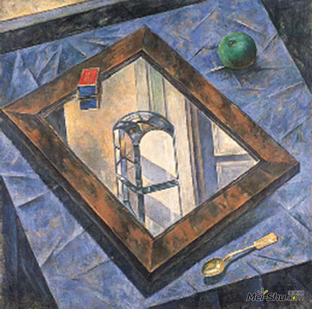 库兹马·彼得罗夫(Kuzma Petrov-Vodkin)高清作品《棱镜静物》