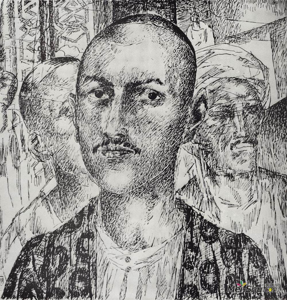库兹马·彼得罗夫(Kuzma Petrov-Vodkin)高清作品《塔吉克人》