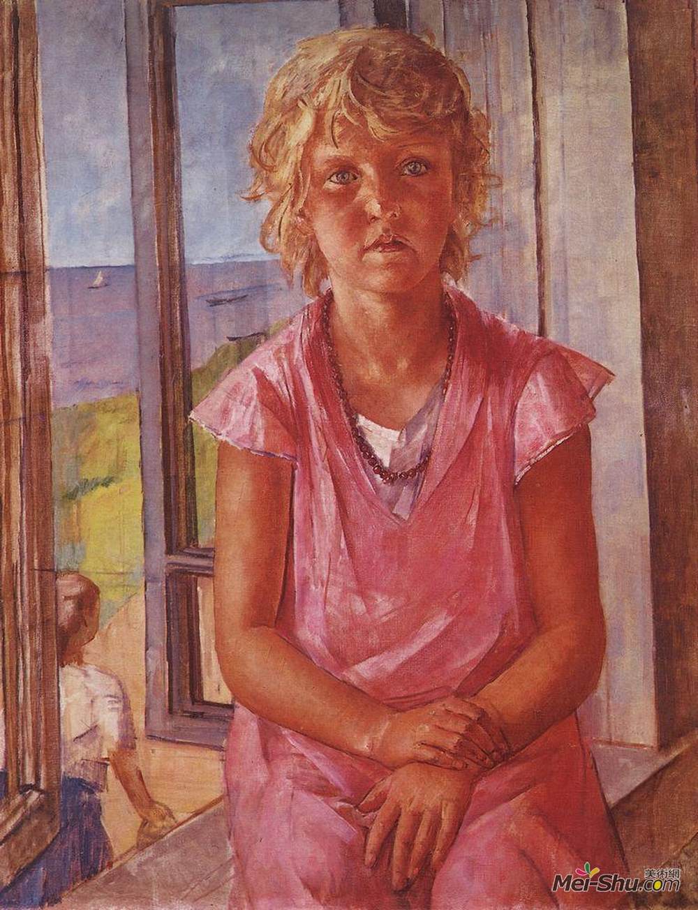 库兹马·彼得罗夫(Kuzma Petrov-Vodkin)高清作品《渔夫的女儿》