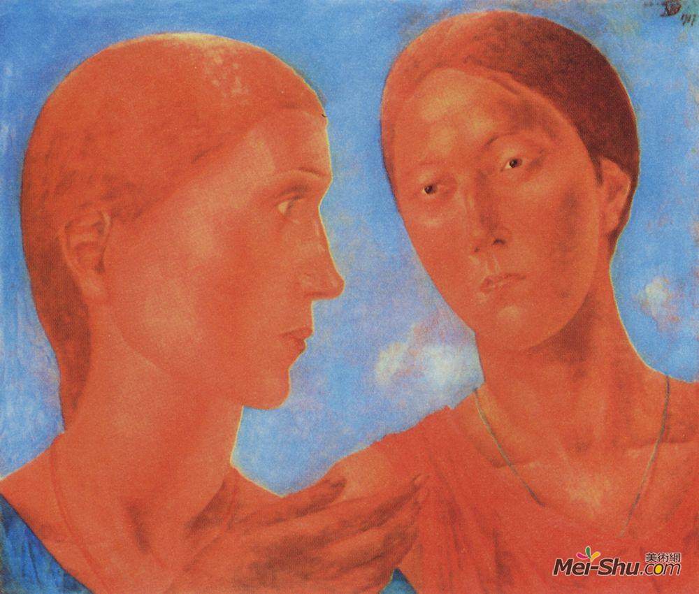 库兹马·彼得罗夫(Kuzma Petrov-Vodkin)高清作品《二》