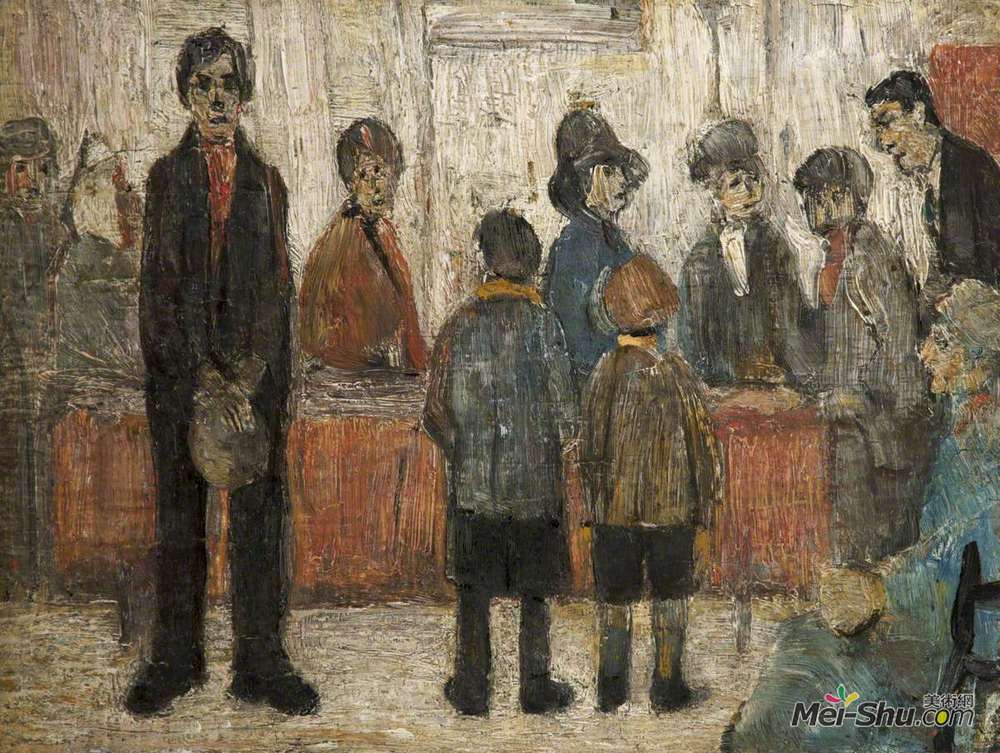 L·S·洛里(L. S. Lowry)高清作品《医生候诊室》