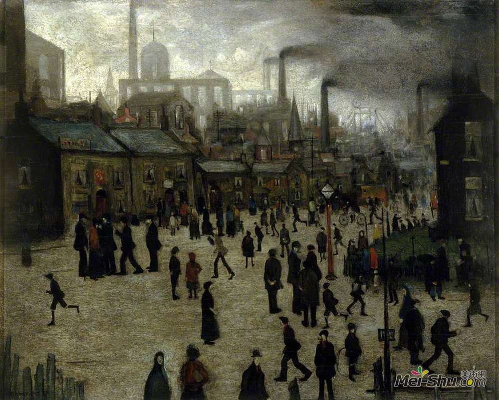 L·S·洛里(L. S. Lowry)高清作品《制造业城镇》