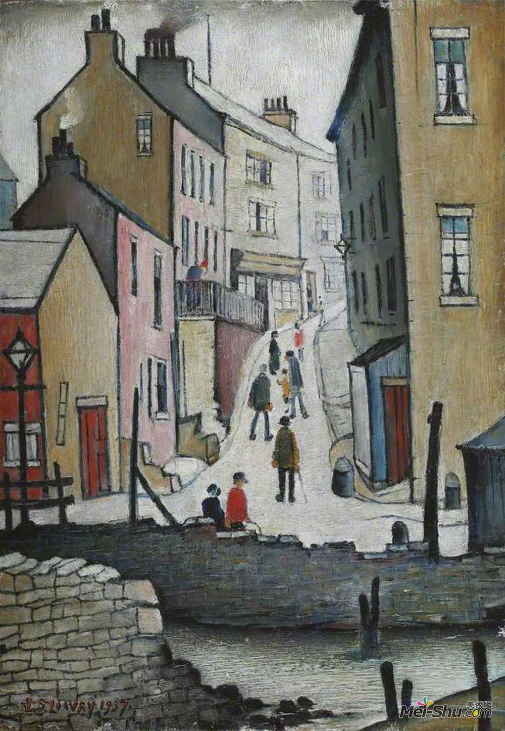 L·S·洛里(L. S. Lowry)高清作品《老街》