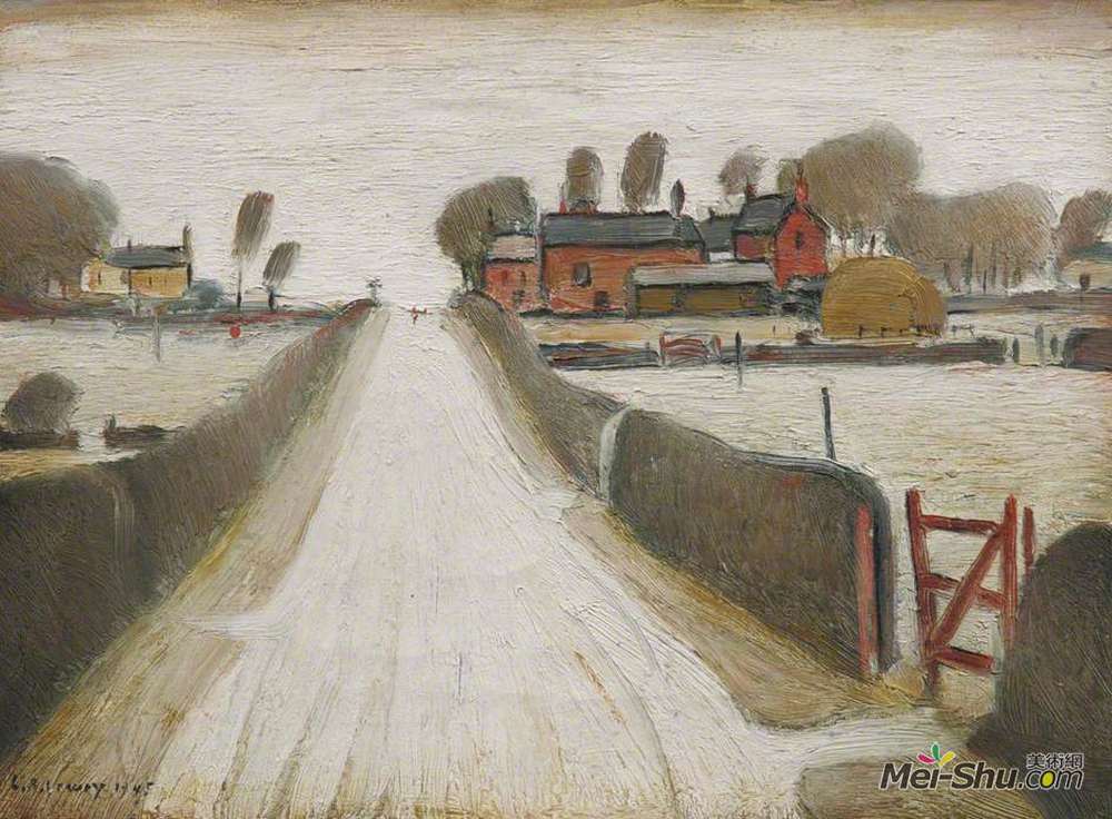 L·S·洛里(L. S. Lowry)高清作品《费尔德农场》