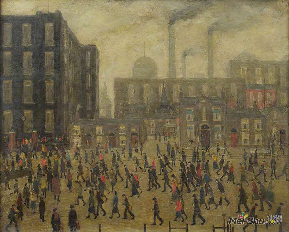 L·S·洛里(L. S. Lowry)高清作品《走向磨坊》