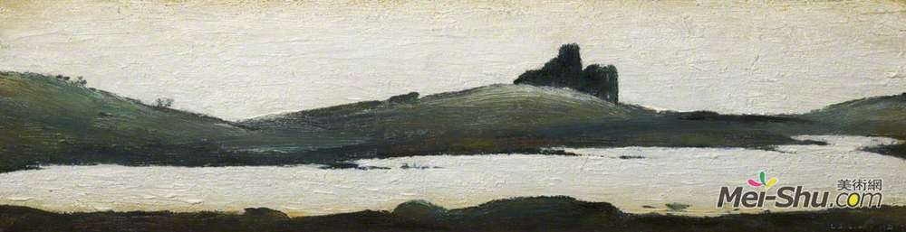 L·S·洛里(L. S. Lowry)高清作品《在坎伯兰郡的景观》