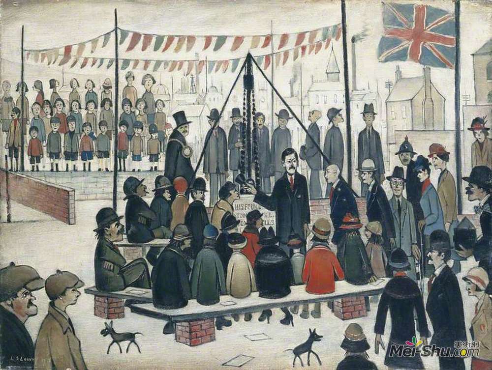 L·S·洛里(L. S. Lowry)高清作品《奠基》