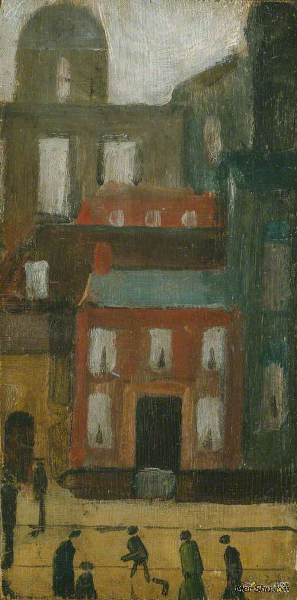 L·S·洛里(L. S. Lowry)高清作品《老索尔福德街景》