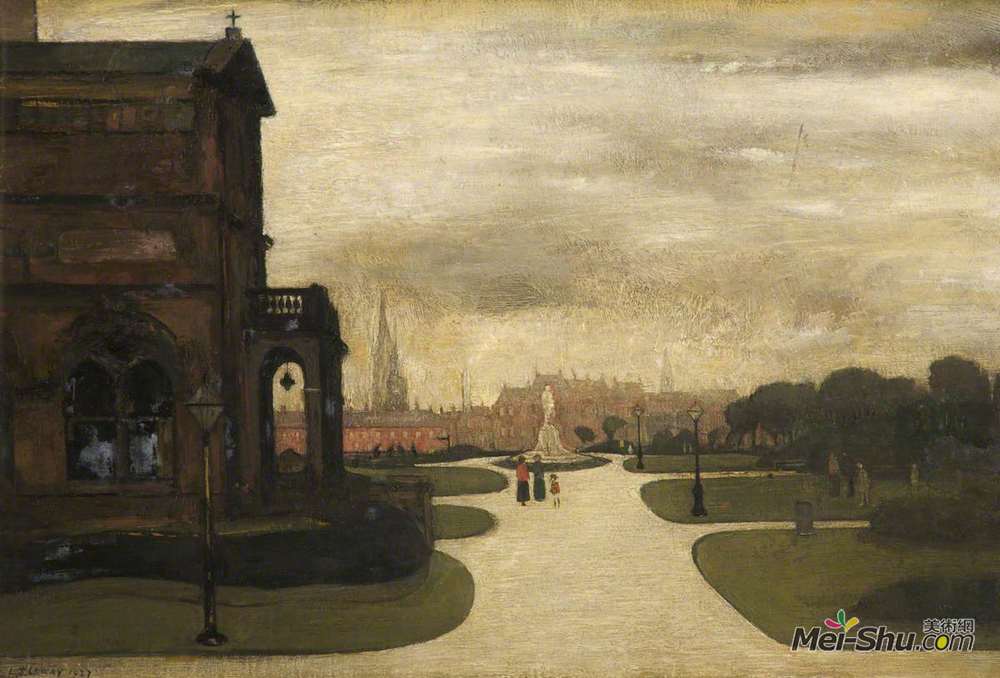 L·S·洛里(L. S. Lowry)高清作品《索尔福德皮尔公园》