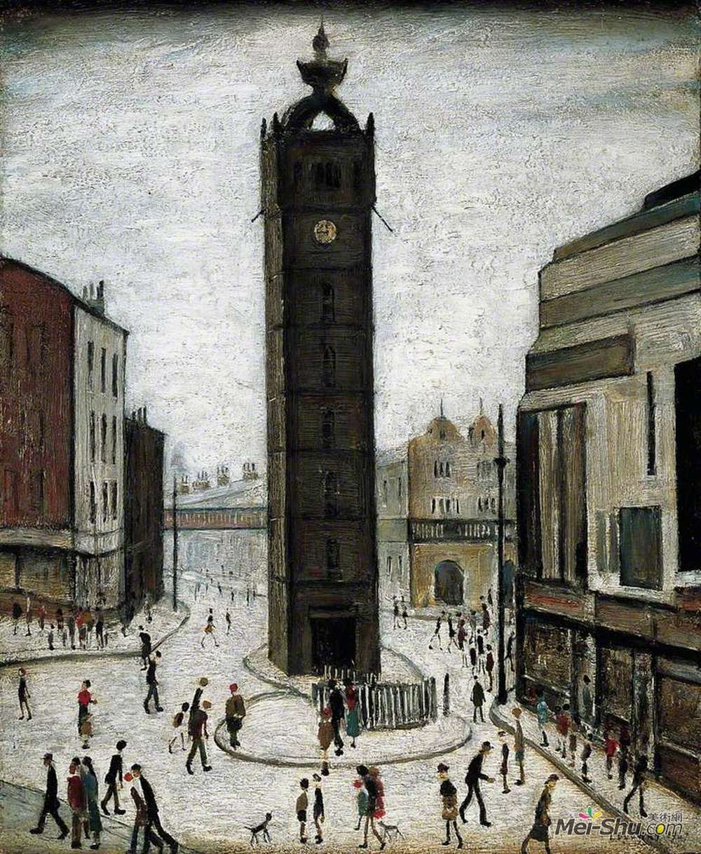 L·S·洛里(L. S. Lowry)高清作品《格拉斯哥收费站》
