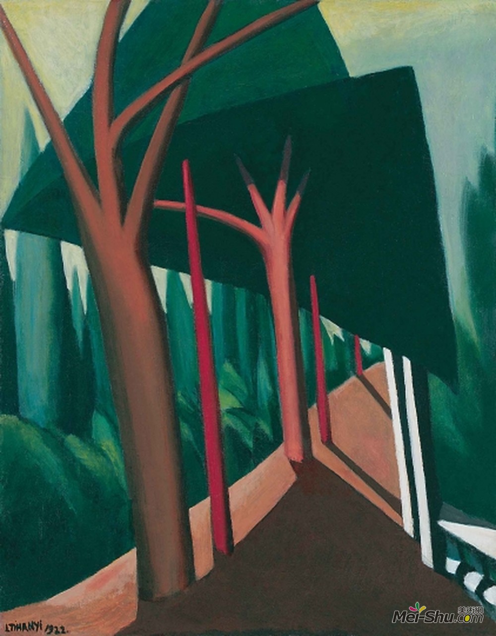 拉霍斯提亚尼(Lajos Tihanyi)高清作品《三棵树》