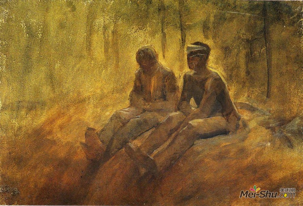 拉斯洛·梅德雅恩斯基(Laszlo Mednyanszky)高清作品《休眠流浪者》