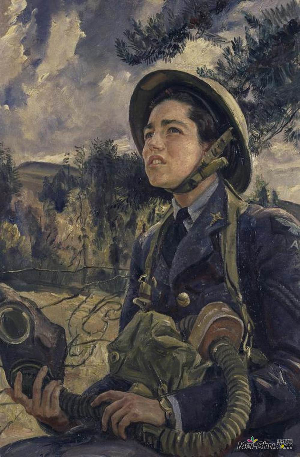 劳拉·奈特(Laura Knight)高清作品《Daphne Pearson下士》