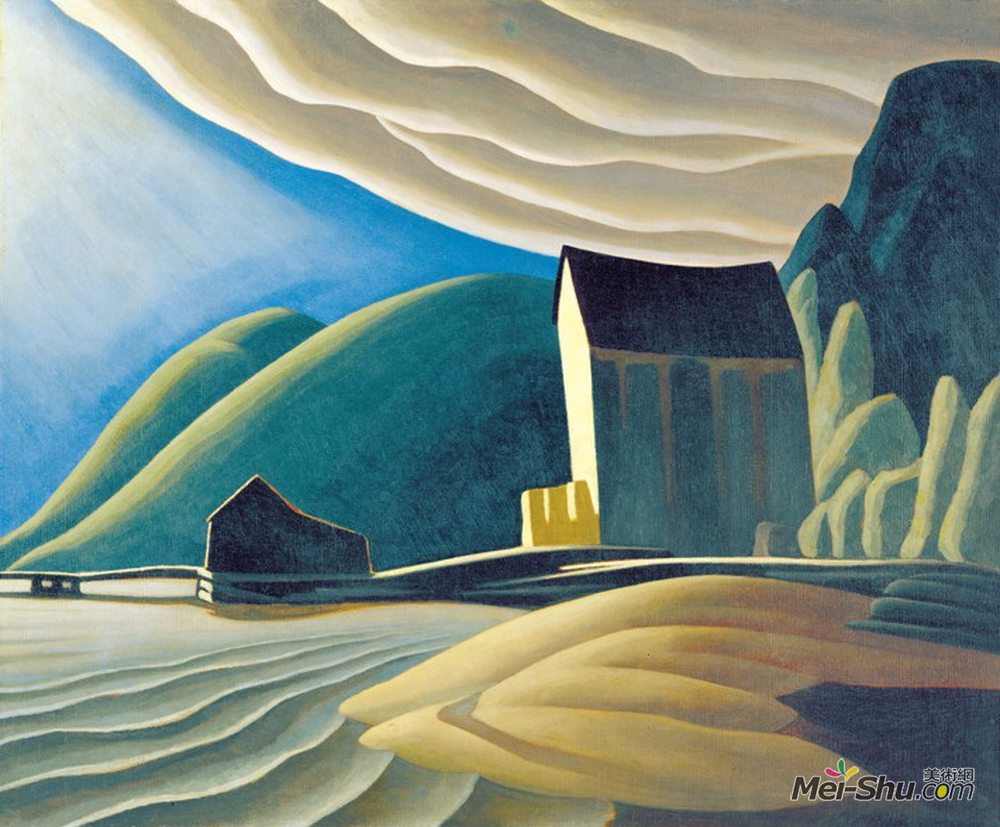 劳伦斯哈里斯(lawren harris)高清作品《ice house coldwell lake