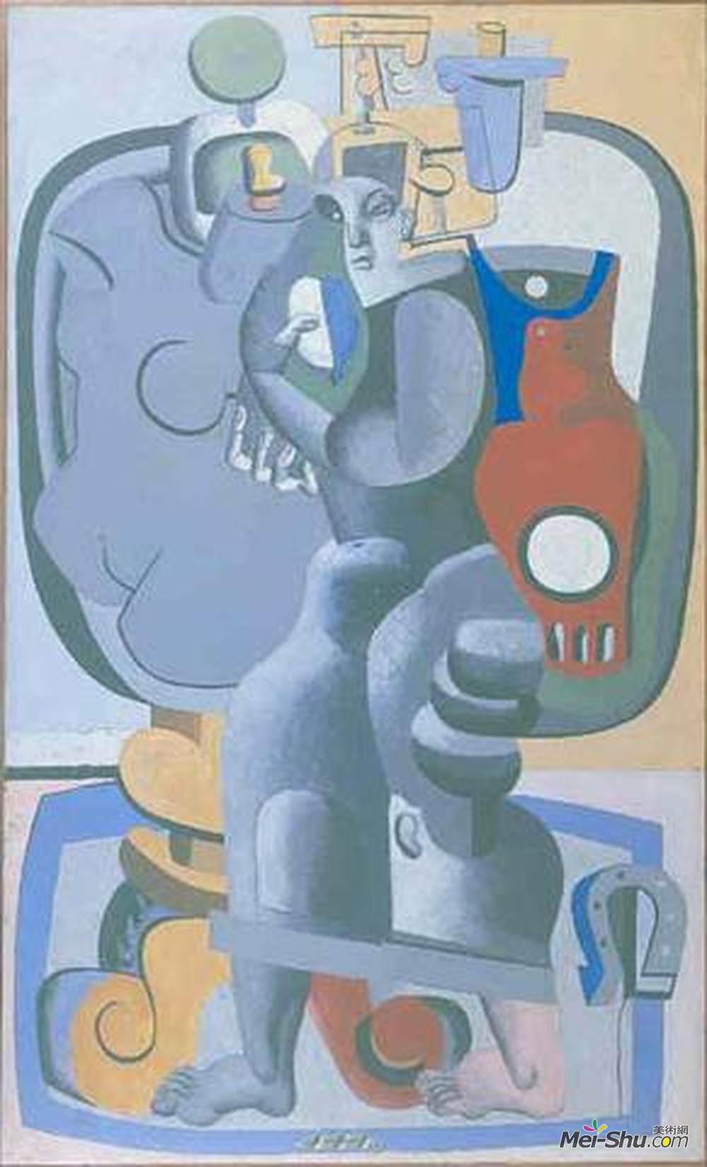 勒·柯布西耶(Le Corbusier)高清作品《La femme au gu&éridon et au fer &à cheval》