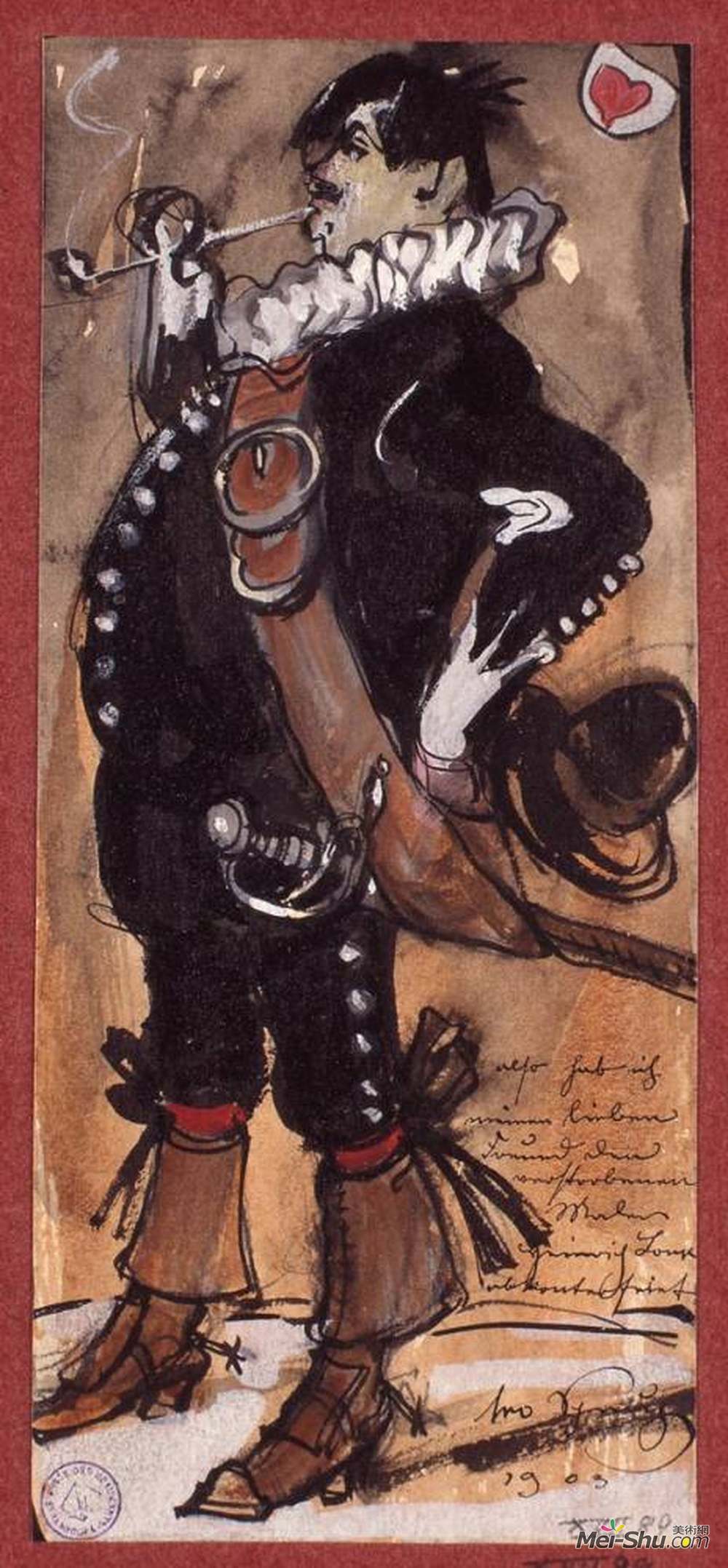 莱奥·施纳格(Léo Schnug)高清作品《亨利·卢克斯的肖像》