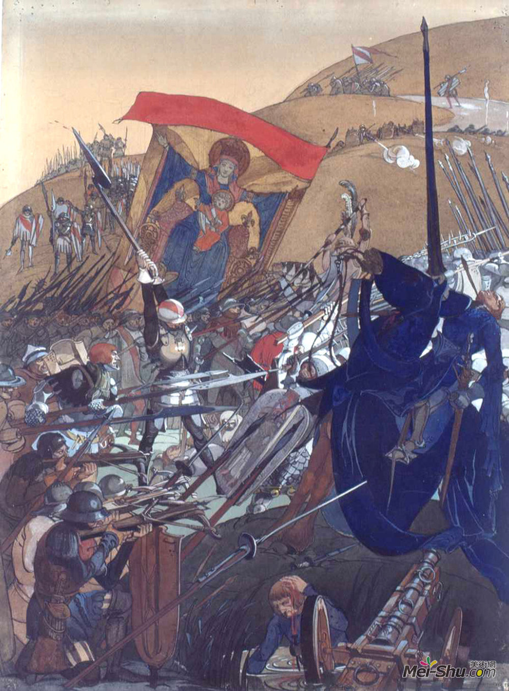 莱奥·施纳格(Léo Schnug)高清作品《La banni&ère de Strasbourg &à la bataille de》