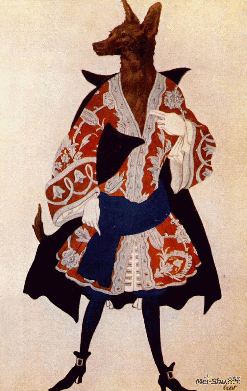 莱昂·巴克斯特(Leon Bakst)高清作品《睡美人狼》
