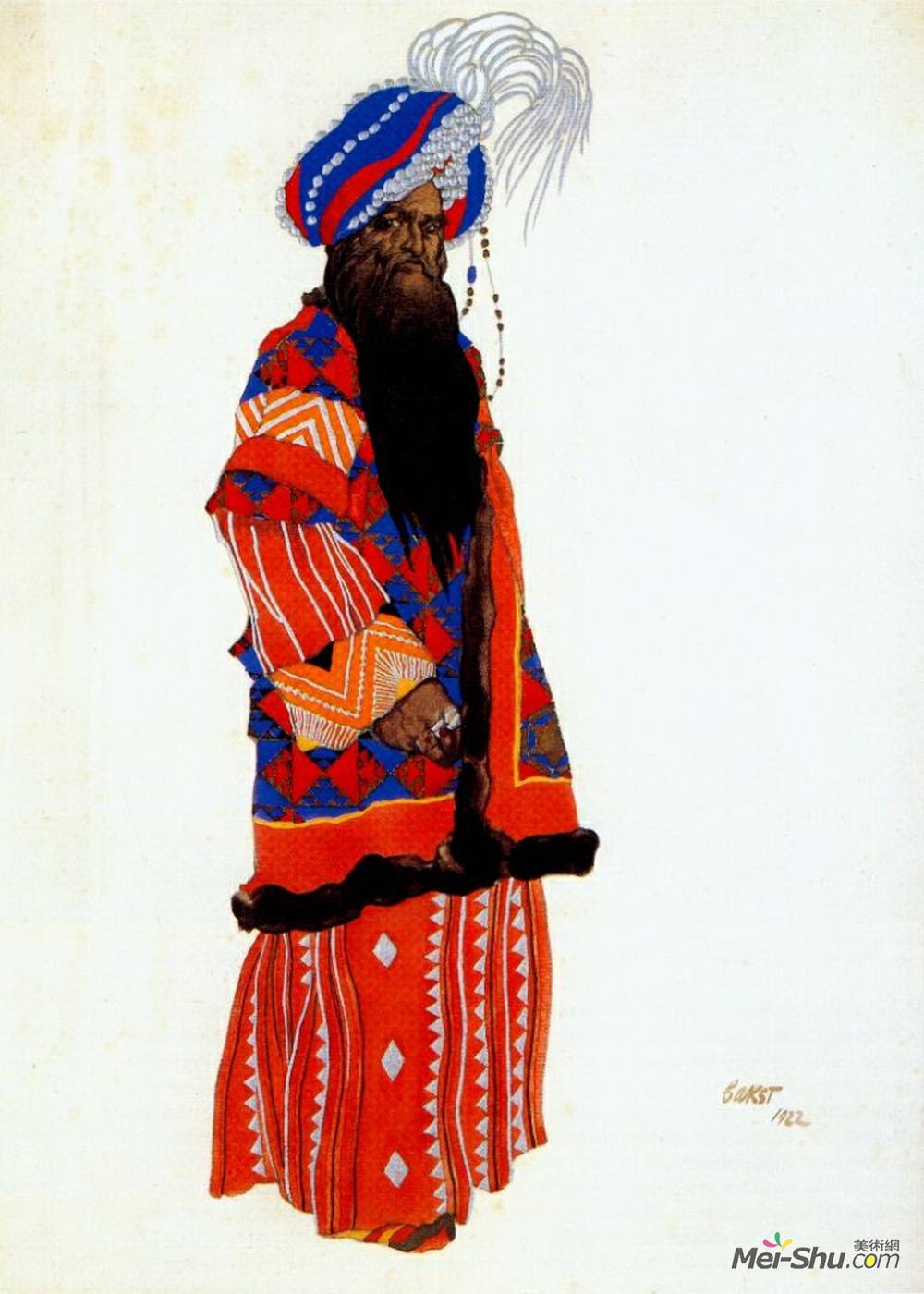 莱昂·巴克斯特(Leon Bakst)高清作品《撒马尔罕苏丹》