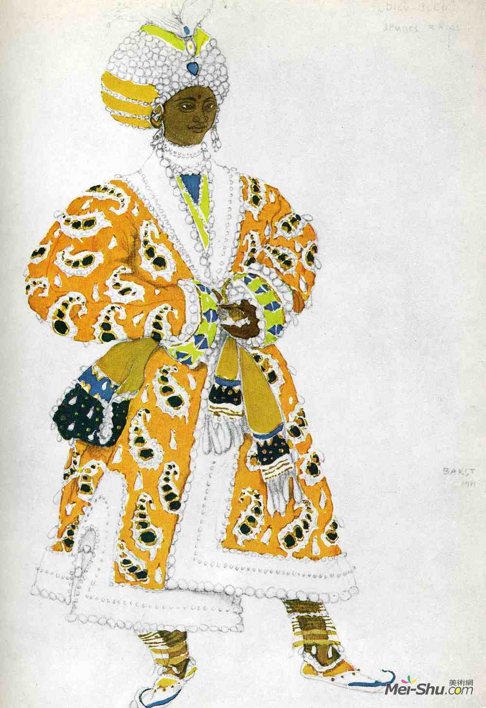 莱昂·巴克斯特(Leon Bakst)高清作品《一个年轻的拉贾》