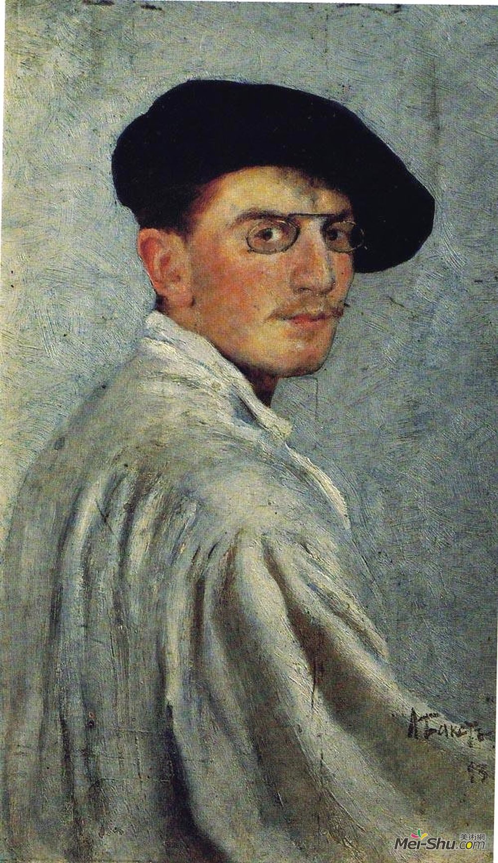 莱昂·巴克斯特(Leon Bakst)高清作品《自画像》