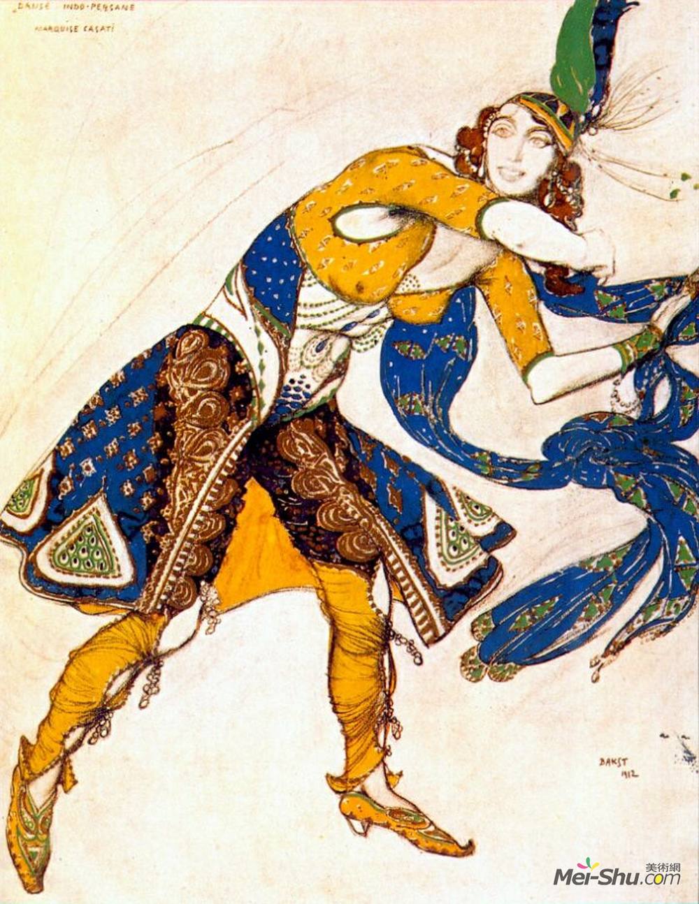 莱昂·巴克斯特(Leon Bakst)高清作品《印度波斯舞》