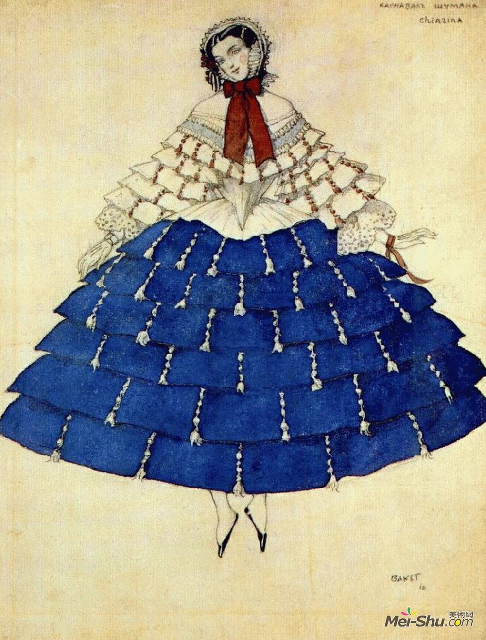 莱昂·巴克斯特(Leon Bakst)高清作品《嘉年华狂欢节》
