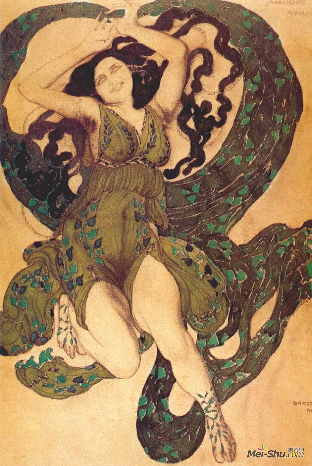 莱昂·巴克斯特(Leon Bakst)高清作品《仙女服装设计》