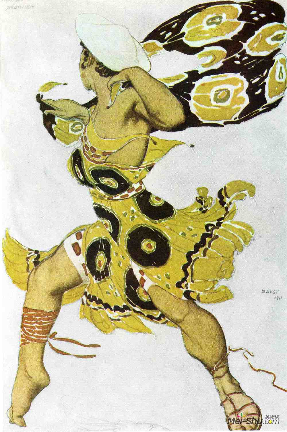 莱昂·巴克斯特(Leon Bakst)高清作品《青年少女》