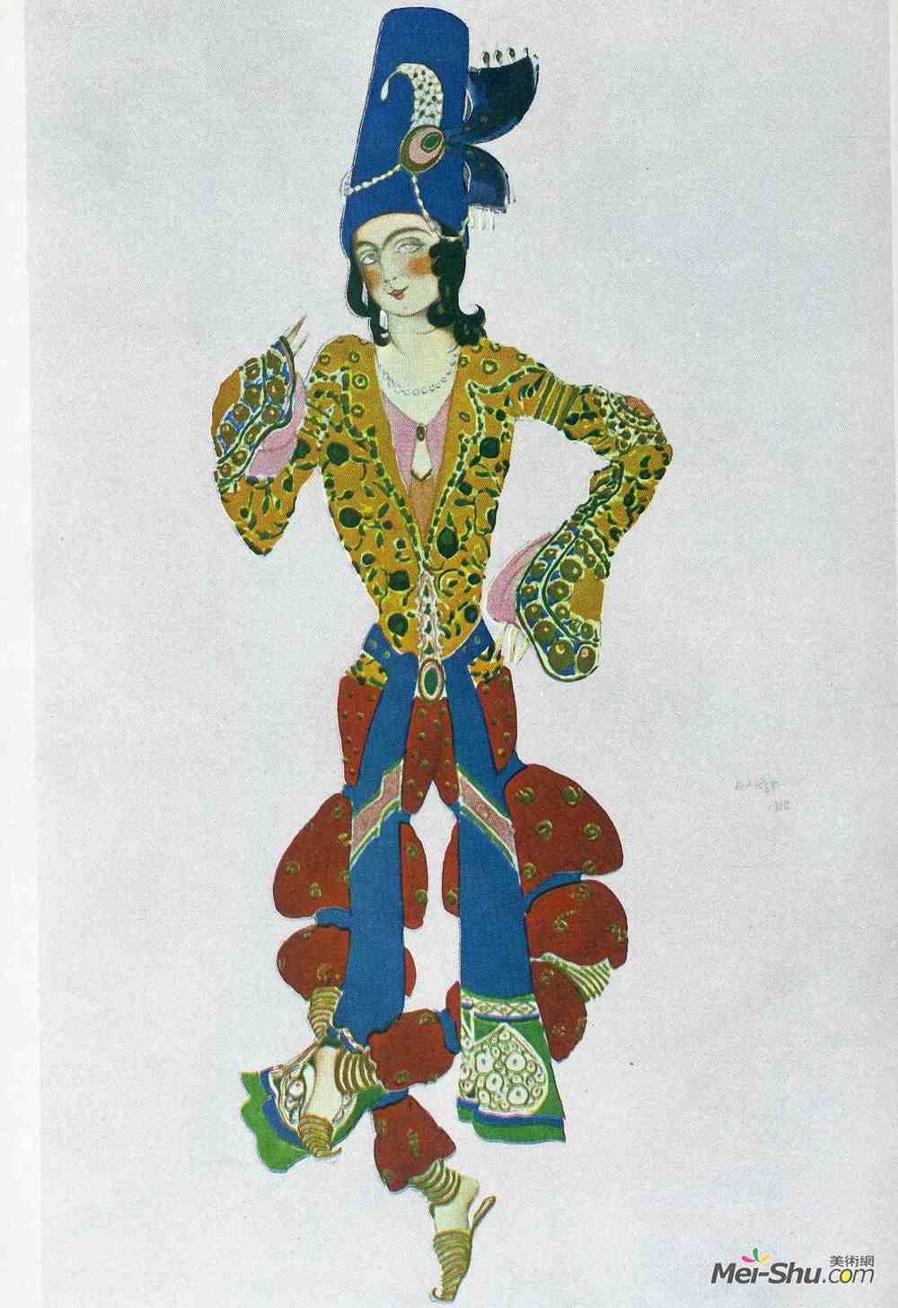 莱昂·巴克斯特(Leon Bakst)高清作品《尼金斯基的服装》