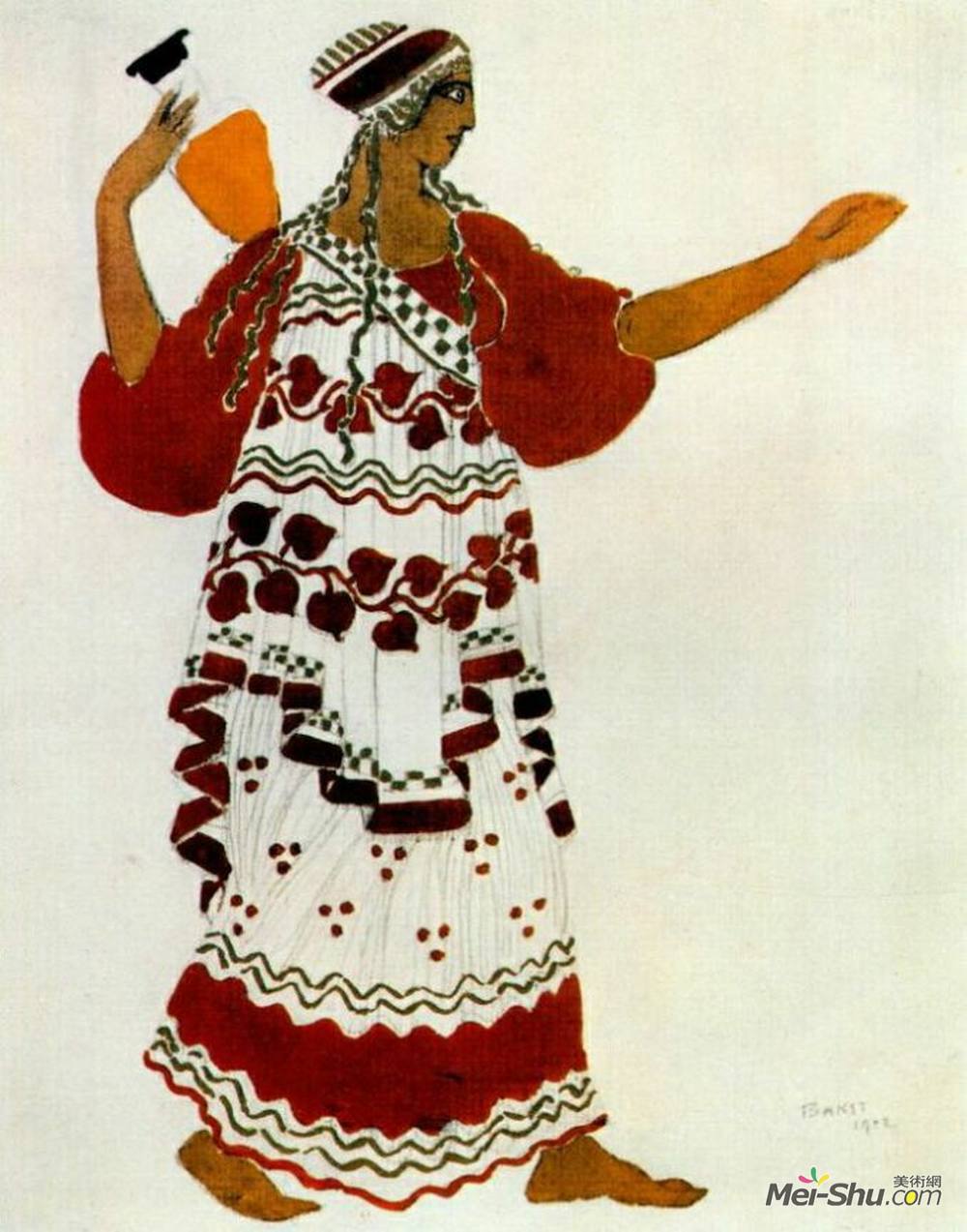 莱昂·巴克斯特(Leon Bakst)高清作品《一个动物群的下午，一个若虫》