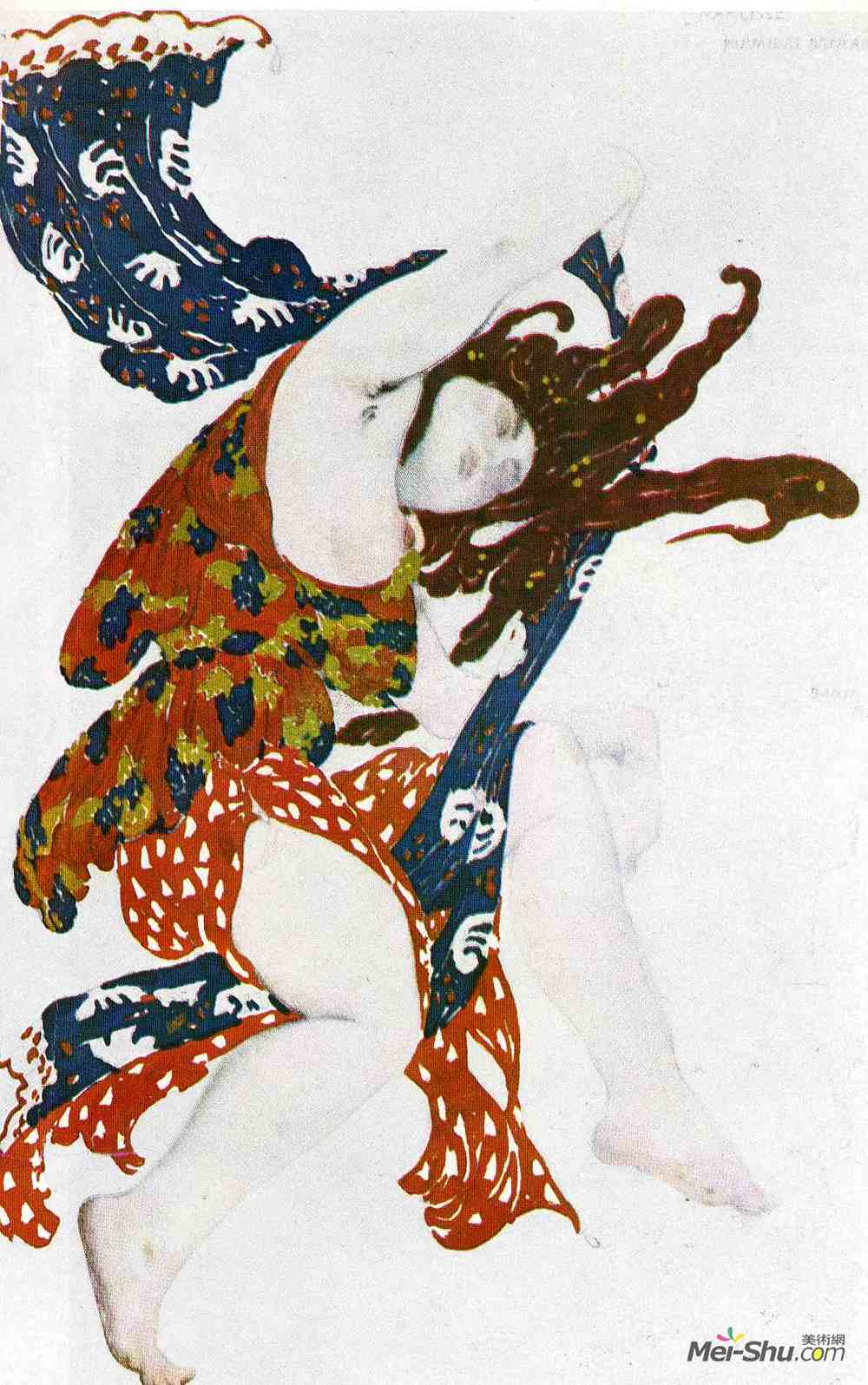 莱昂·巴克斯特(Leon Bakst)高清作品《芭蕾音乐-介绍（汉弗莱塞尔）》