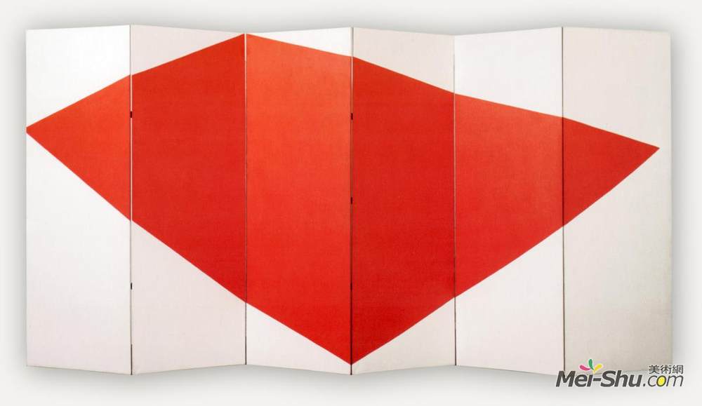 利昂·波克·史密斯(Leon Polk Smith)高清作品《Correspondence Red-White, side B》