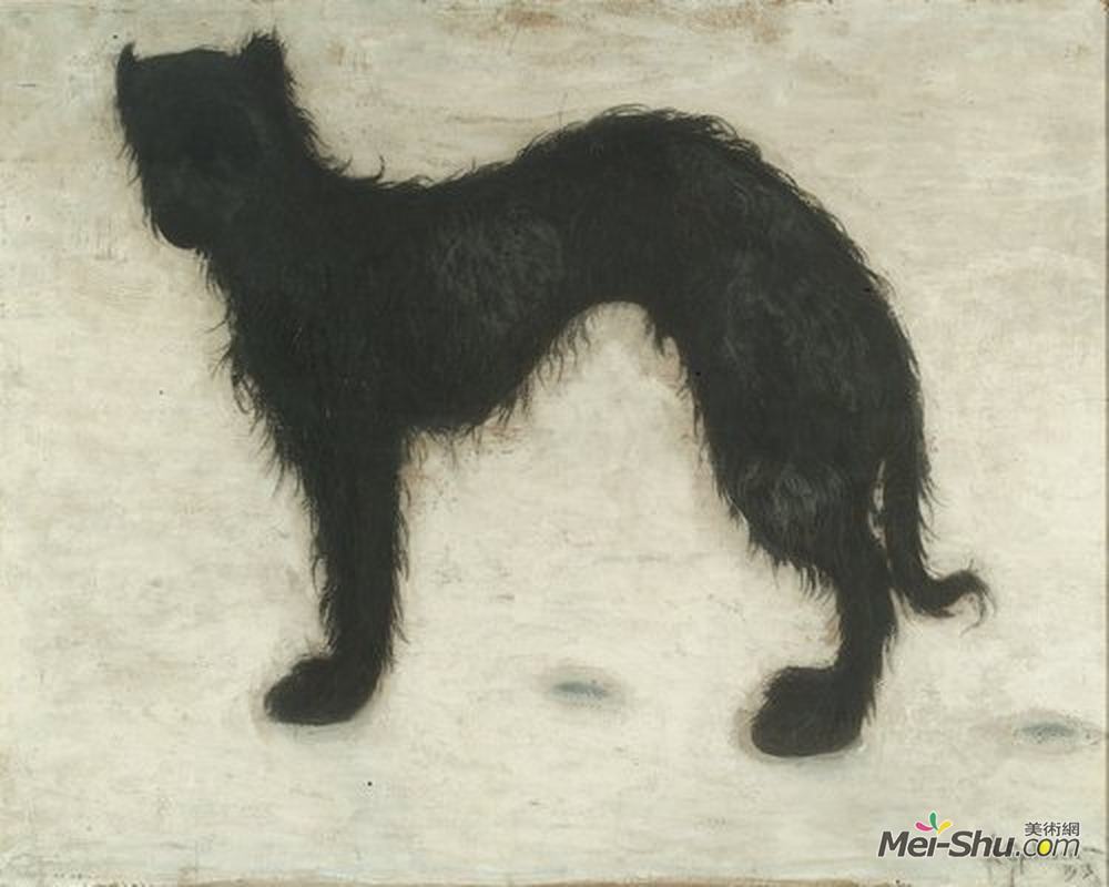 莱昂·施皮利亚特(Leon Spilliaert)高清作品《雪中的狗》