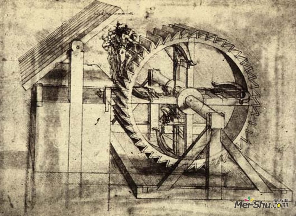达·芬奇(Leonardo da Vinci)高清作品《弩机》