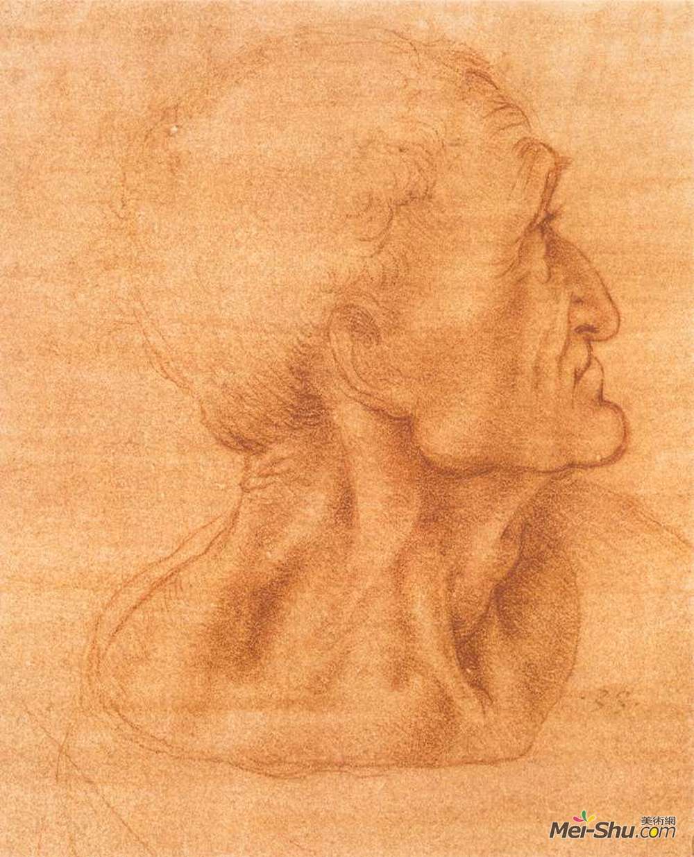 达·芬奇(Leonardo da Vinci)高清作品《最后晚餐的研究：犹大》