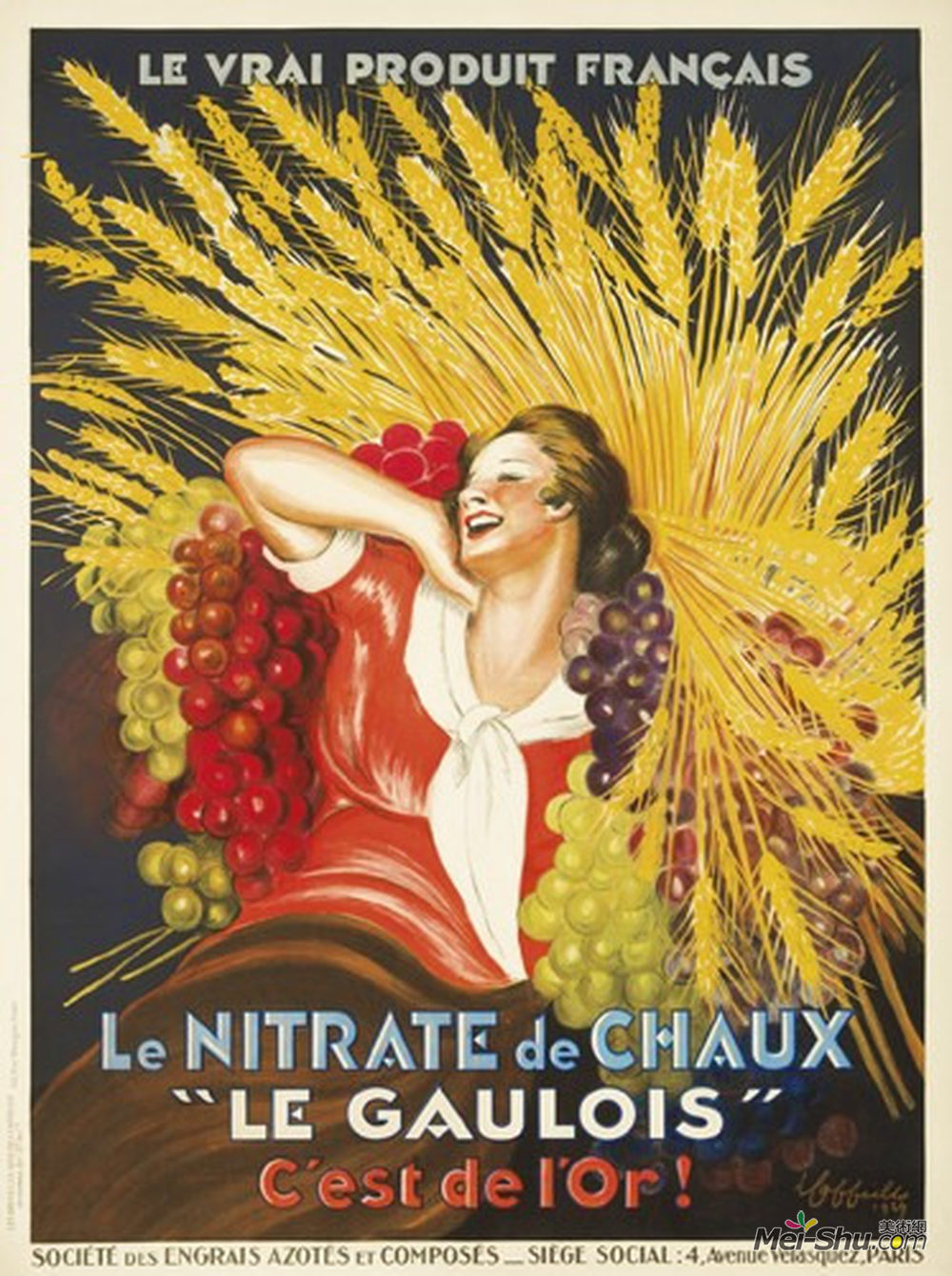 莱昂纳托·卡佩罗(Leonetto Cappiello)高清作品《硝酸钙高卢》