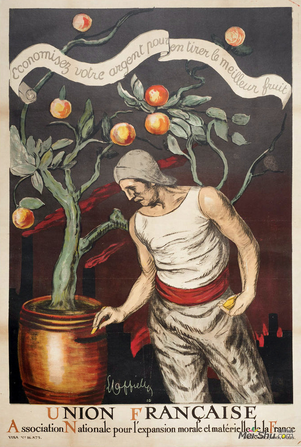莱昂纳托·卡佩罗(Leonetto Cappiello)高清作品《省下你的钱》