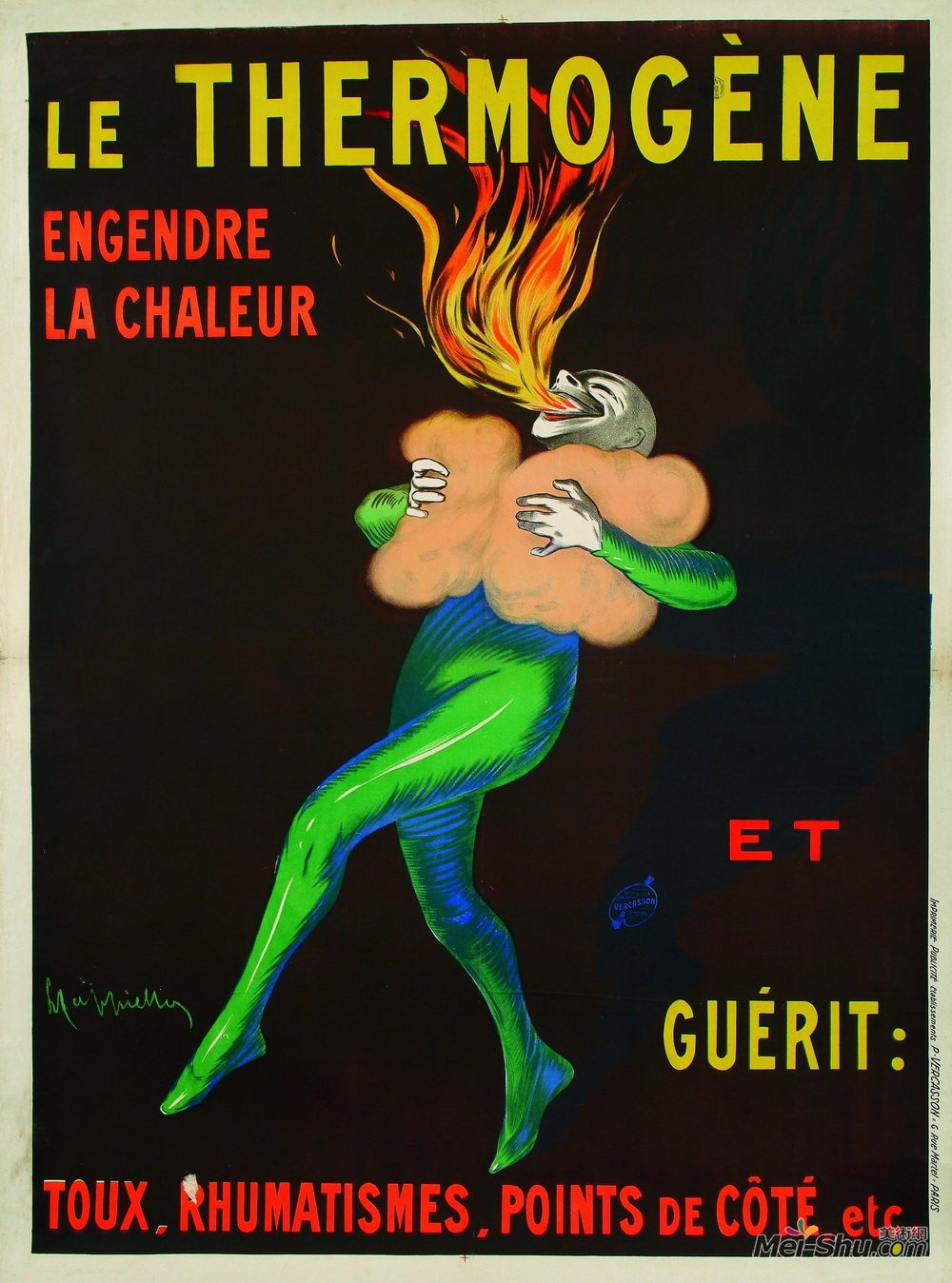莱昂纳托·卡佩罗(Leonetto Cappiello)高清作品《Thermog&ène Warms You Up》