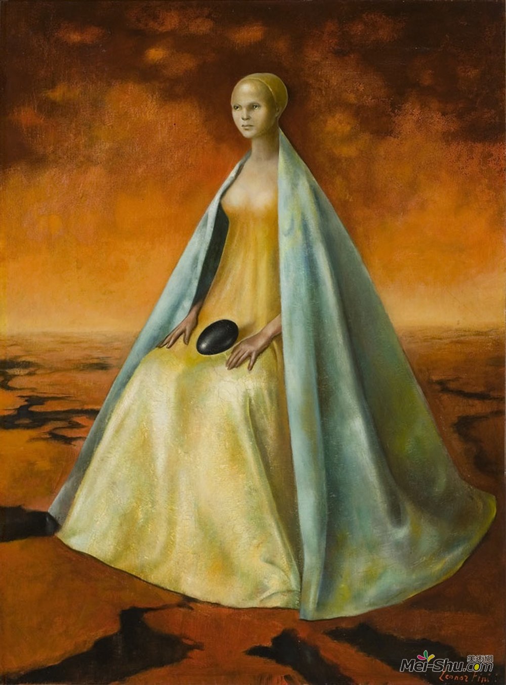 莱昂诺尔·菲尼(Leonor Fini)高清作品《黑蛋的守护者》