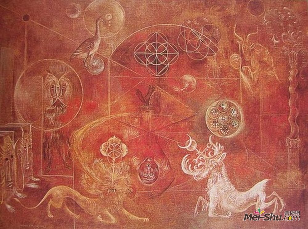 利奥诺拉·卡林顿(Leonora Carrington)高清作品《乔尔丹诺·布鲁诺的燃烧》